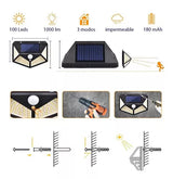 Aplique luz solar con sensor 100 LED