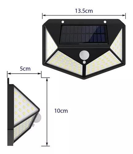 Aplique luz solar con sensor 100 LED